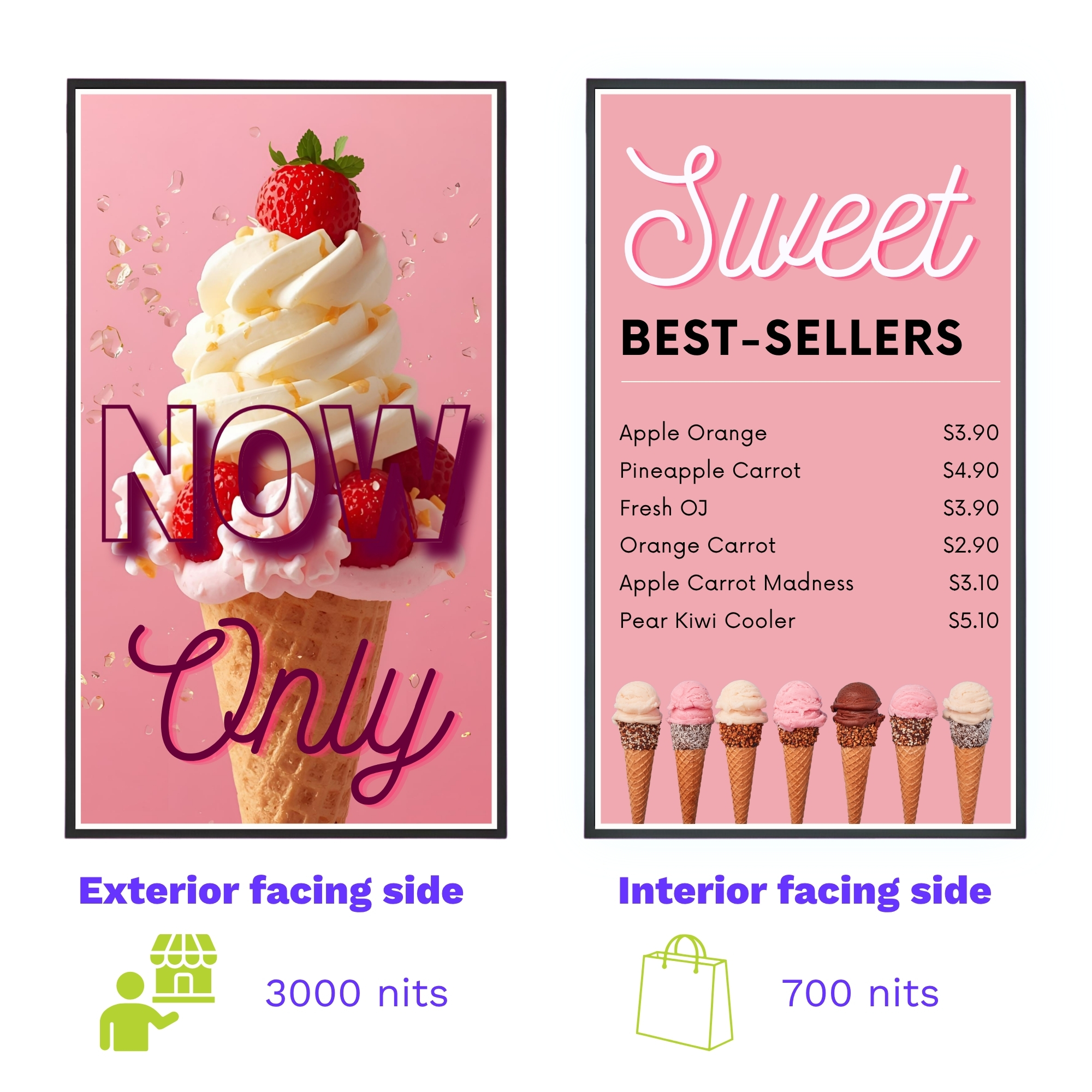 Digital billboard displaying a shirt advertisement beside a road with passing cars.